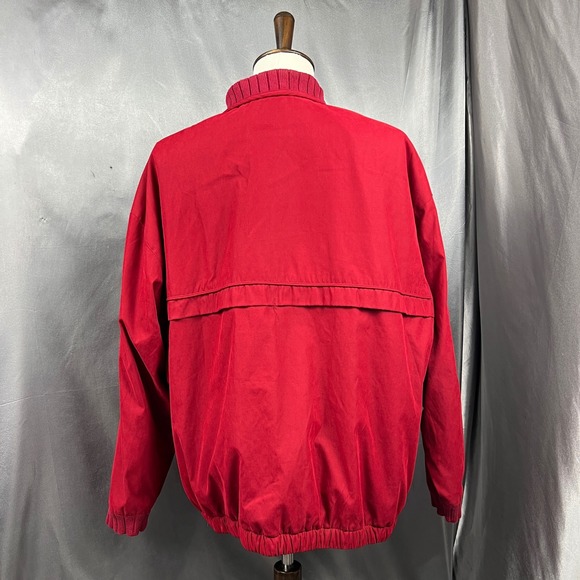 Vintage 90s Tommy Bahama Red Windbreaker Jacket Size L Golf Marlin Embroidered - Picture 8 of 17